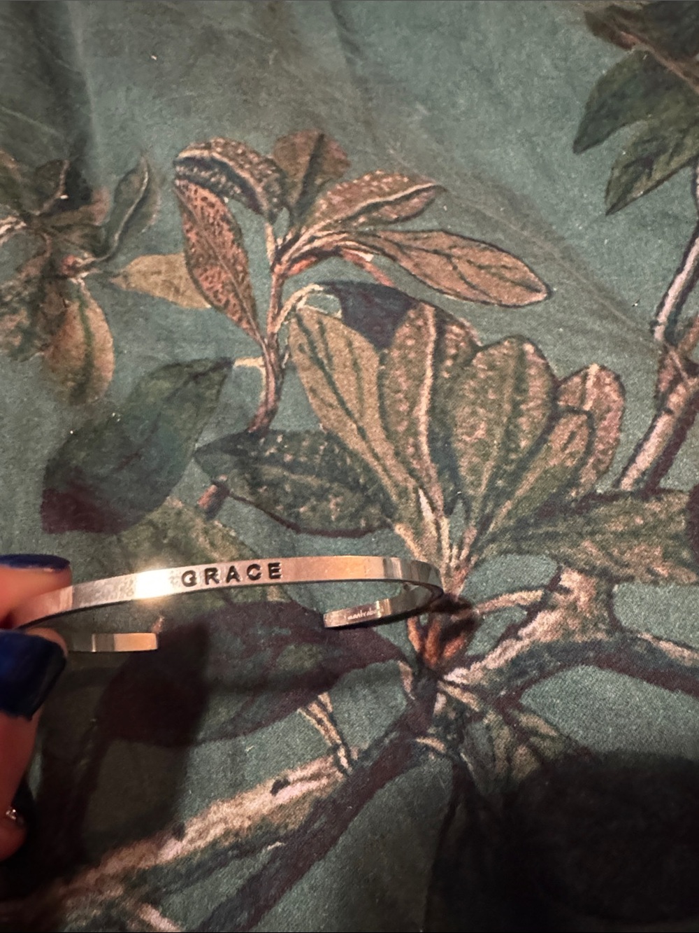 Silver "GRACE" mantraband Bracelet